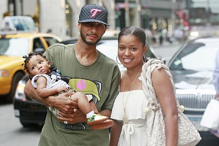  Rapper, Swizz Beatz and his divorced wife, Mashonda Tifrere and their child, Kasseem